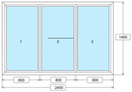 Раздвижные алюминиевые окна на балкон №1