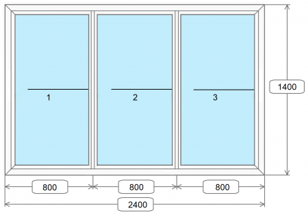Раздвижные алюминиевые окна на балкон №2