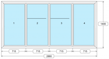 Раздвижные алюминиевые окна на балкон №3