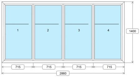 Раздвижные алюминиевые окна на балкон №4