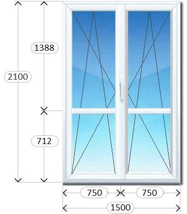 Балконная дверь Кашированные окна