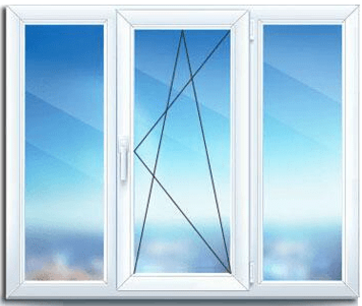 Трехстворчатое окно