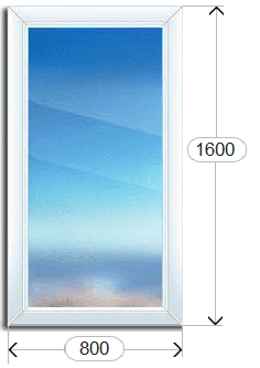 Кашированное глухое окно