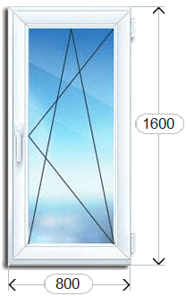 Кашированное окно поворотно – откидное